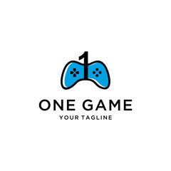 Illustration abstract One stick game that can be played together logo design 