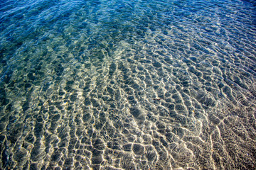 crystal clear sea water