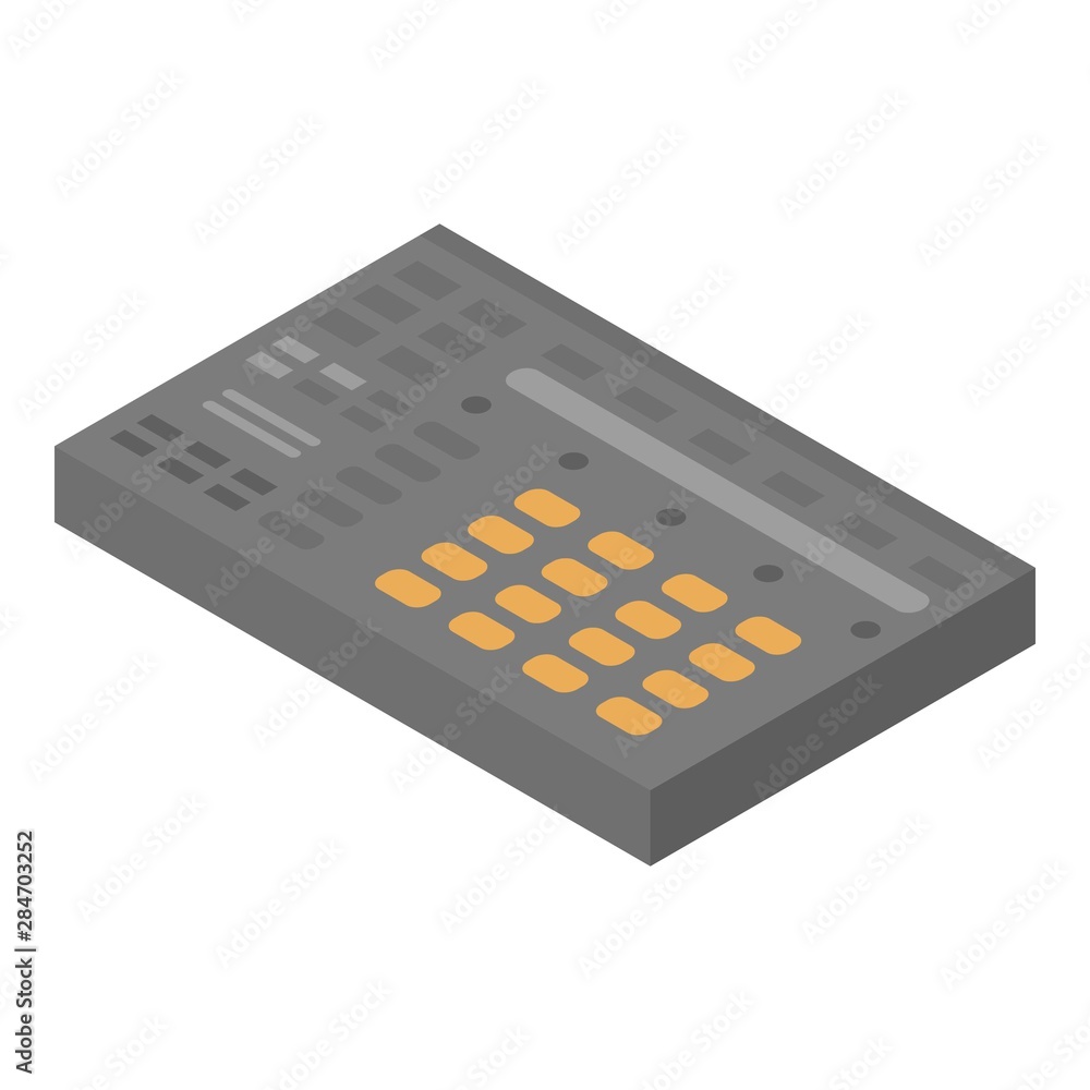 Aufkleber dj console icon. isometric of dj console vector icon for web design isolated on white background