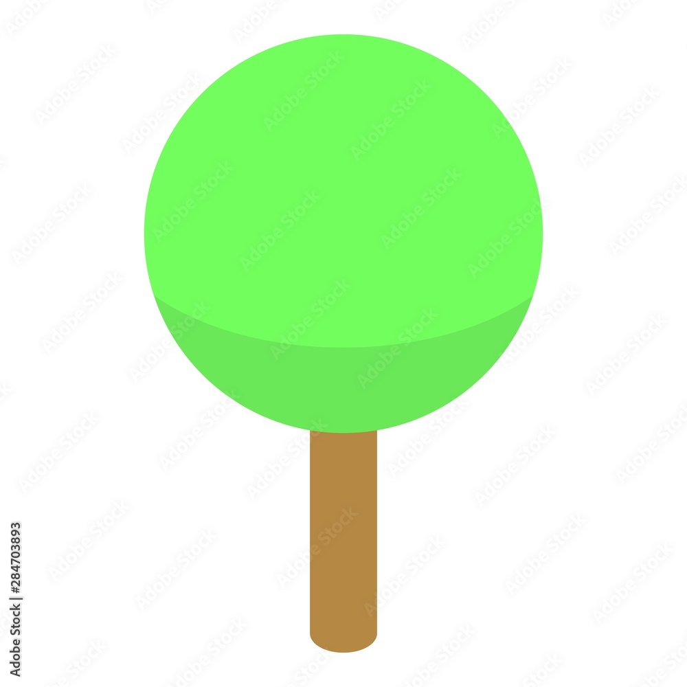 Poster park tree icon. isometric of park tree vector icon for web design isolated on white background
