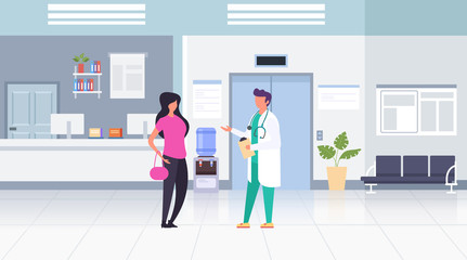 Obraz premium Doctor office concept. Vector flat cartoon graphic design isolated illustration