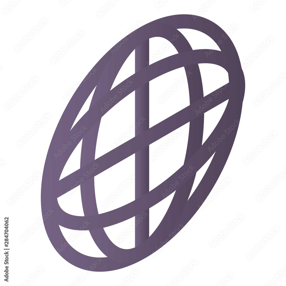 Poster globe icon. isometric of globe vector icon for web design isolated on white background