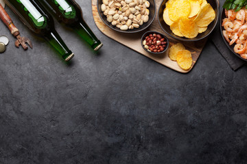 Draft beer and snacks