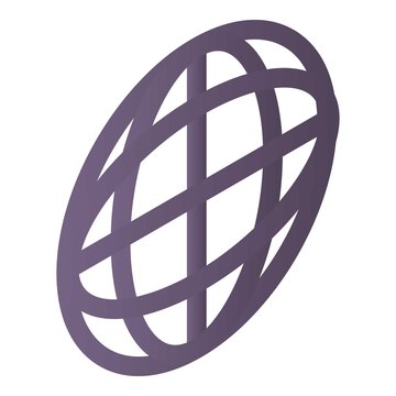 Globe icon. Isometric of globe vector icon for web design isolated on white background