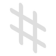 Diez sign icon. Isometric of diez sign vector icon for web design isolated on white background