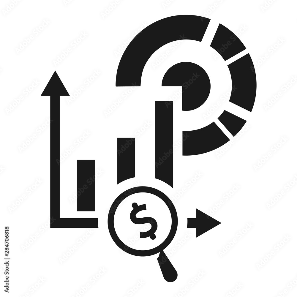 Poster finance report graph icon. simple illustration of finance report graph vector icon for web design is