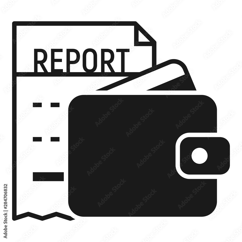 Poster credit card report icon. simple illustration of credit card report vector icon for web design isolat
