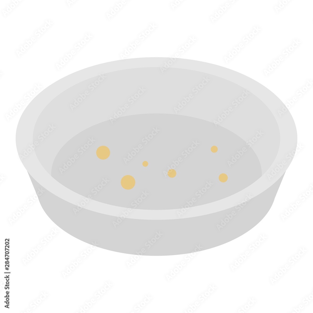Poster empty plate icon. isometric of empty plate vector icon for web design isolated on white background