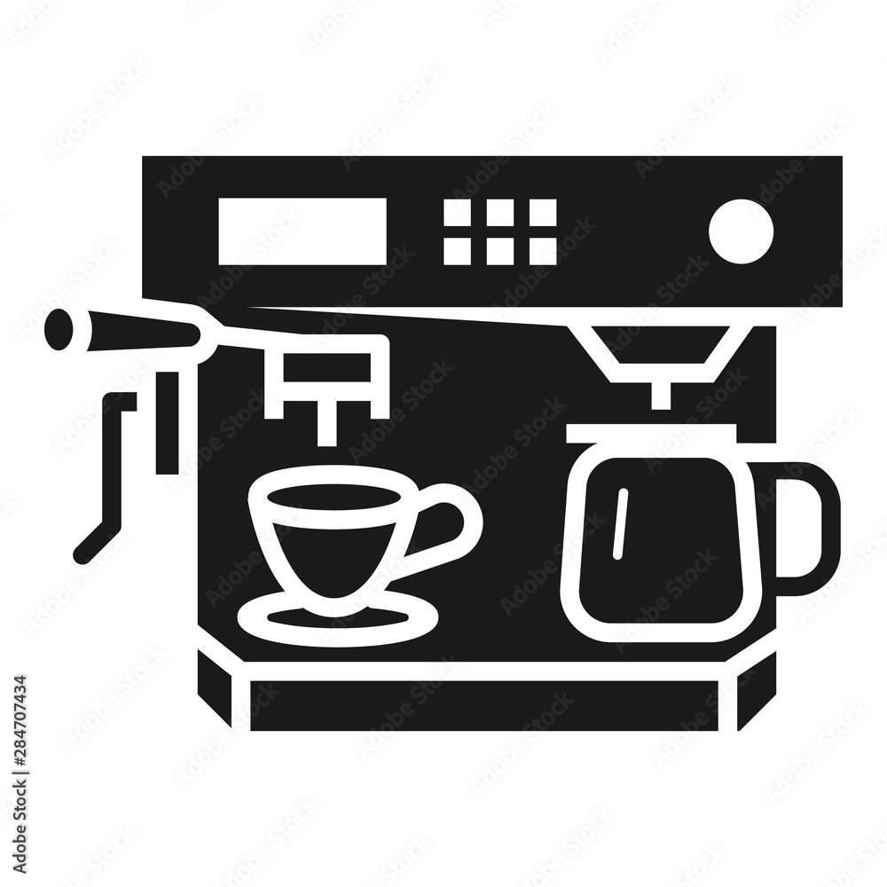 Poster bar coffee machine icon. simple illustration of bar coffee machine vector icon for web design isolat