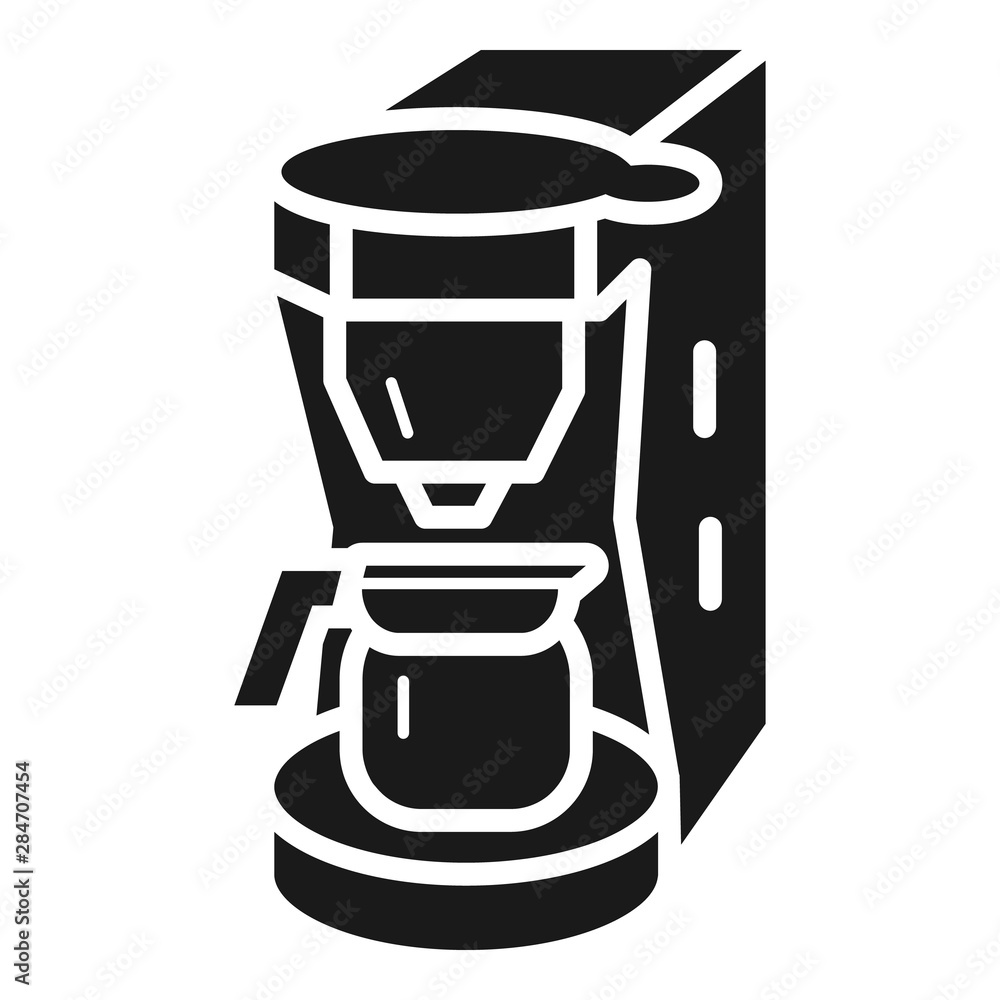 Poster automatic coffee machine icon. simple illustration of automatic coffee machine vector icon for web d