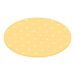 Yellow round carpet icon. Isometric of yellow round carpet vector icon for web design isolated on white background