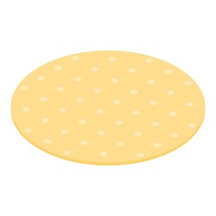 Yellow round carpet icon. Isometric of yellow round carpet vector icon for web design isolated on white background