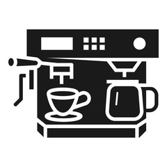 Bar coffee machine icon. Simple illustration of bar coffee machine vector icon for web design isolated on white background