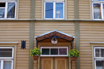 Obraz premium Porche d'une maison de Tallinn
