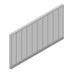 Metal fence icon. Isometric of metal fence vector icon for web design isolated on white background