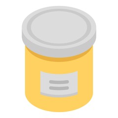 Paint jar icon. Isometric of paint jar vector icon for web design isolated on white background