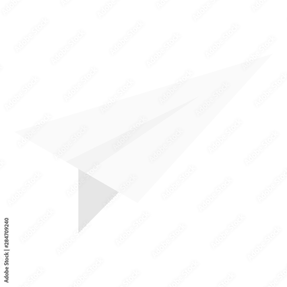 Poster paper plane icon. isometric of paper plane vector icon for web design isolated on white background