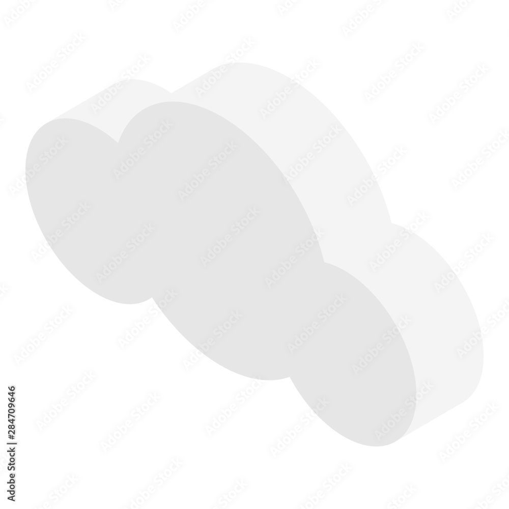 Poster office data cloud icon. isometric of office data cloud vector icon for web design isolated on white 