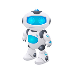 Modern robot character vector illustration. Future technologies, artifical intelligence.
