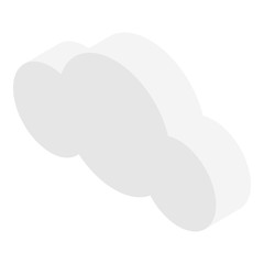 Office data cloud icon. Isometric of office data cloud vector icon for web design isolated on white background