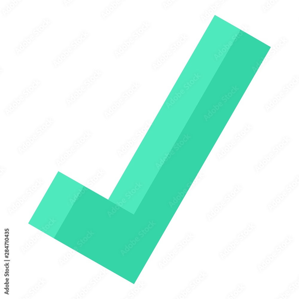 Aufkleber green check mark icon. isometric of green check mark vector icon for web design isolated on white ba