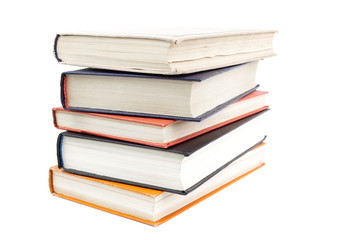 books on white background