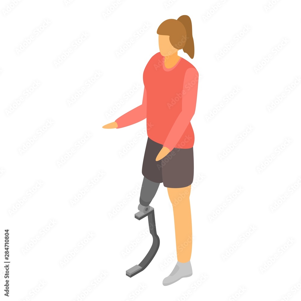 Poster artificial leg limbs icon. isometric of artificial leg limbs vector icon for web design isolated on 
