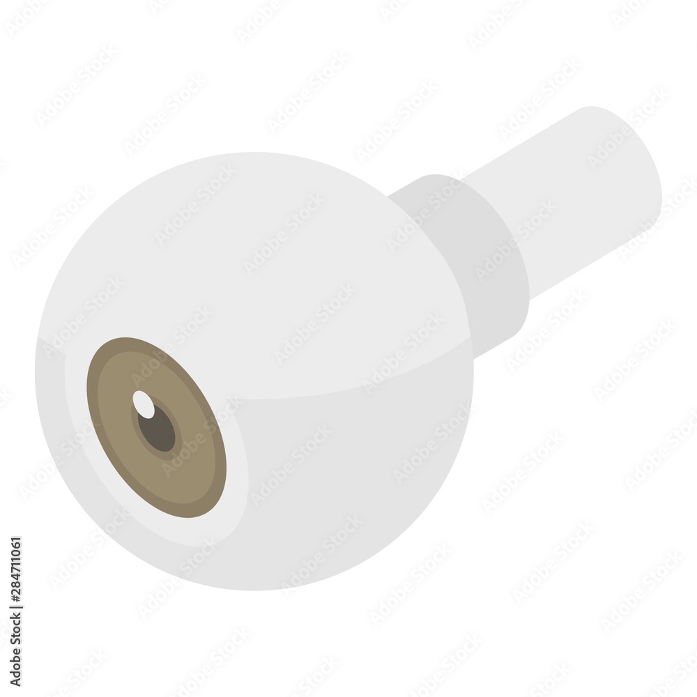 Poster eye artificial limb icon. isometric of eye artificial limb vector icon for web design isolated on wh
