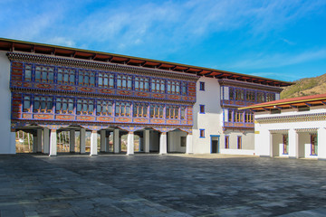 Fototapeta premium Courtyard of National Textile Museum in Thimphu, Bhutan