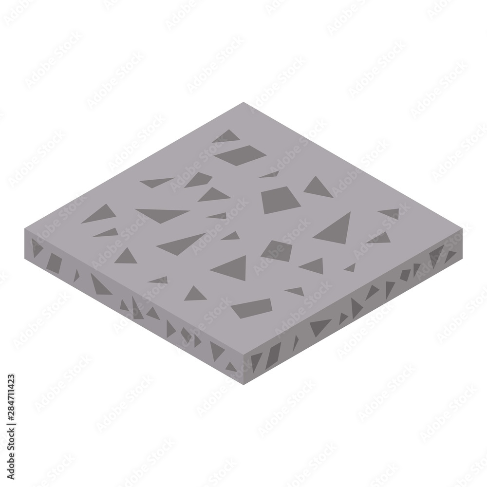 Poster rock soil icon. isometric of rock soil vector icon for web design isolated on white background