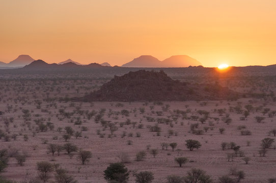 Sunset in Damaraland, Namibia