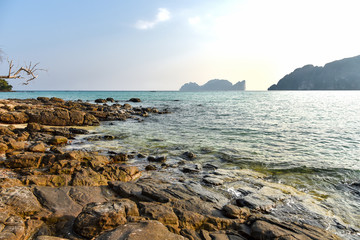 Fototapeta na wymiar Tropical paradise beach. Thailand seascape lagoon.