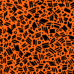 Abstract Seamless Pattern. Brush Strokes.