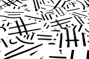 Black and White Lines Broken Retro Illustration Background