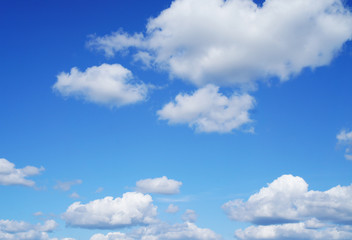 Obraz premium Blue sky with white clouds.
