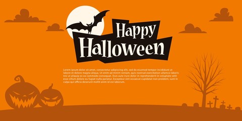 Orange Halloween background template