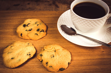 Cookie black coffee.