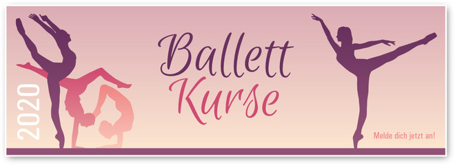 Ballett Kurse Flyer Design Template © thingamajiggs