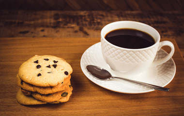 Cookie black coffee.
