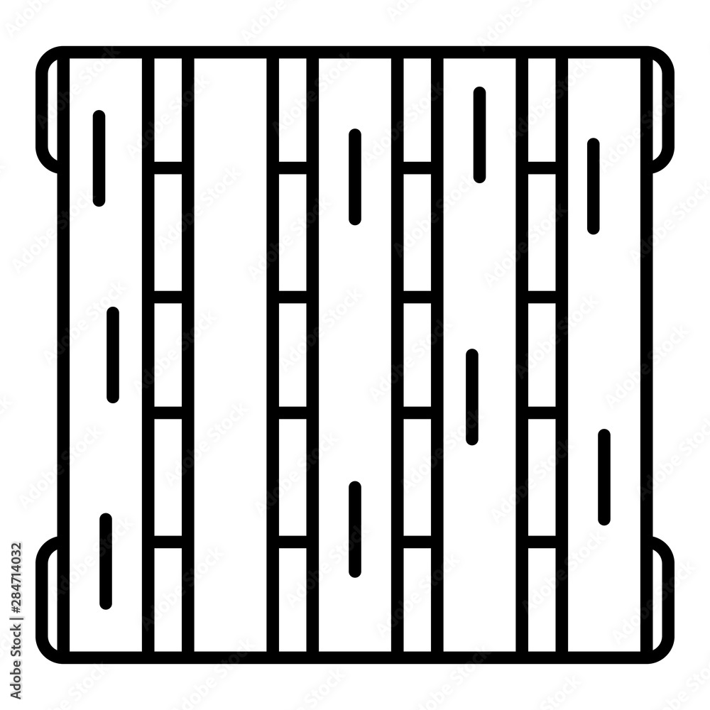 Poster factory pallet icon. outline factory pallet vector icon for web design isolated on white background
