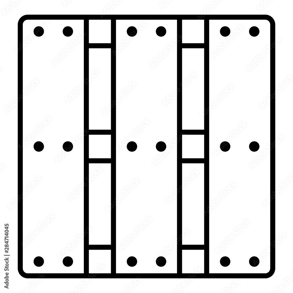 Poster loading pallet icon. outline loading pallet vector icon for web design isolated on white background
