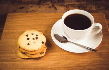 Cookie black coffee.