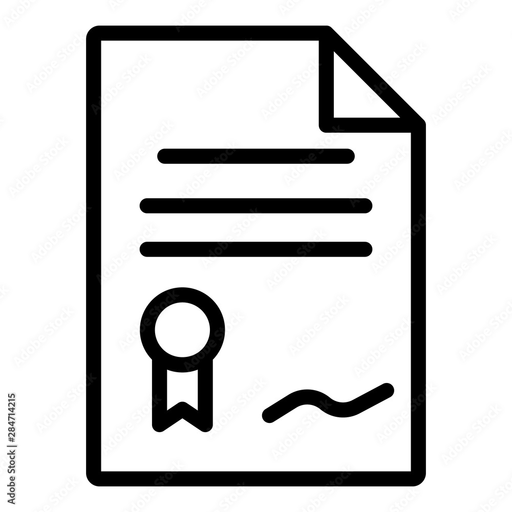 Poster leasing document paper icon. outline leasing document paper vector icon for web design isolated on w