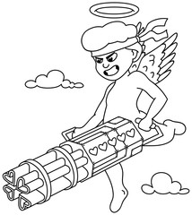 Cupid Line Art