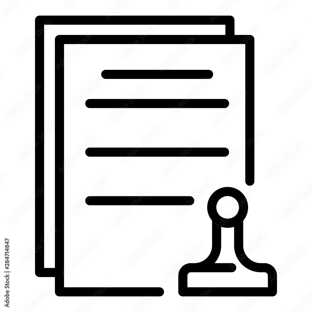 Poster leasing final documents icon. outline leasing final documents vector icon for web design isolated on