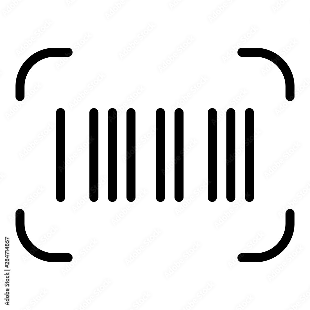 Aufkleber barcode icon. outline barcode vector icon for web design isolated on white background