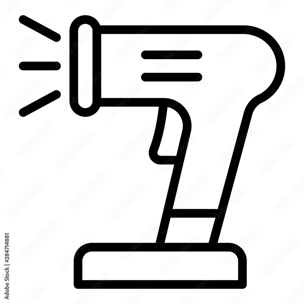 Poster barcode scanner icon. outline barcode scanner vector icon for web design isolated on white backgroun