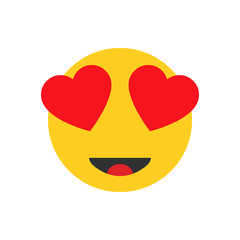 Smile in love icon isolated on white background. Vector illustration.
