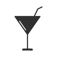 Cocktail icon isolated on white background. Vector illustration.