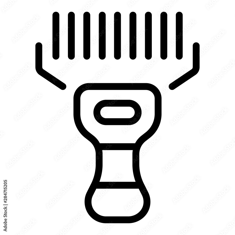 Poster store barcode scanner icon. outline store barcode scanner vector icon for web design isolated on whi